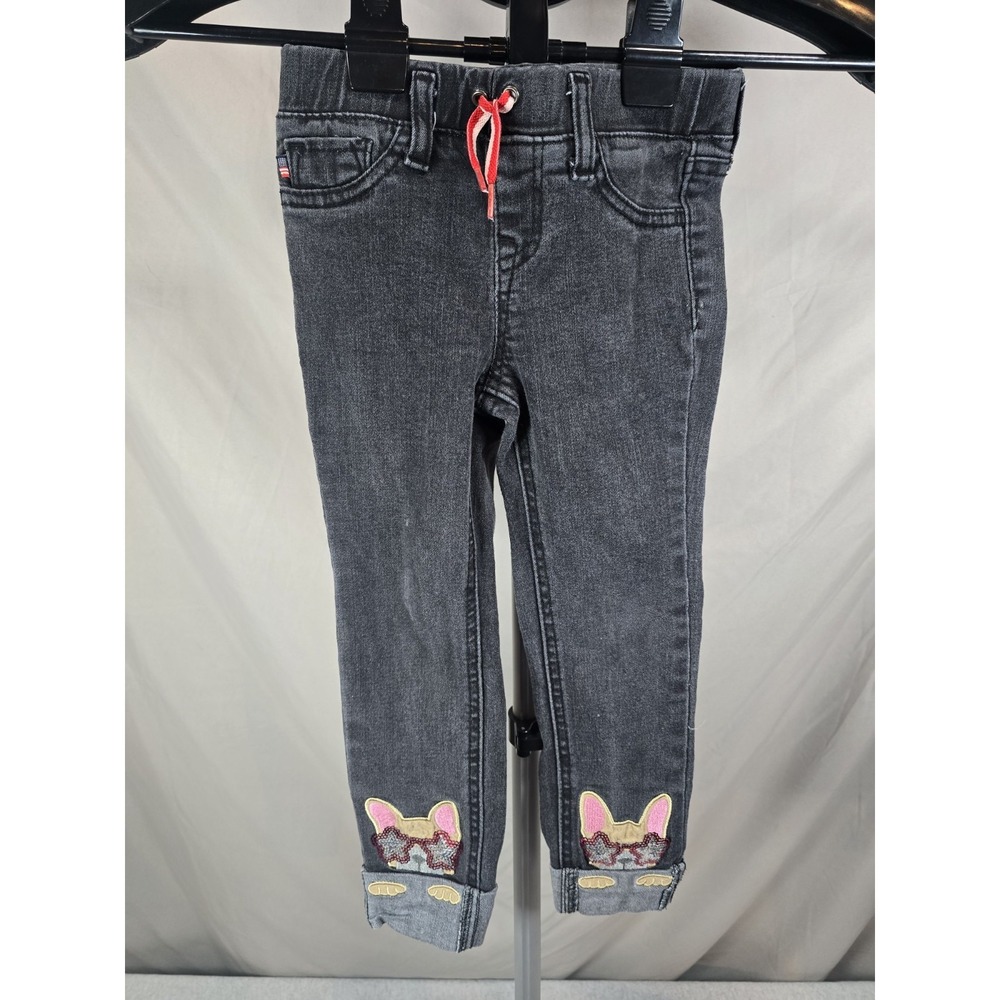 Vigoss Kids Jeans With Wonderful Dogs On Bottom Cuffs Size 5